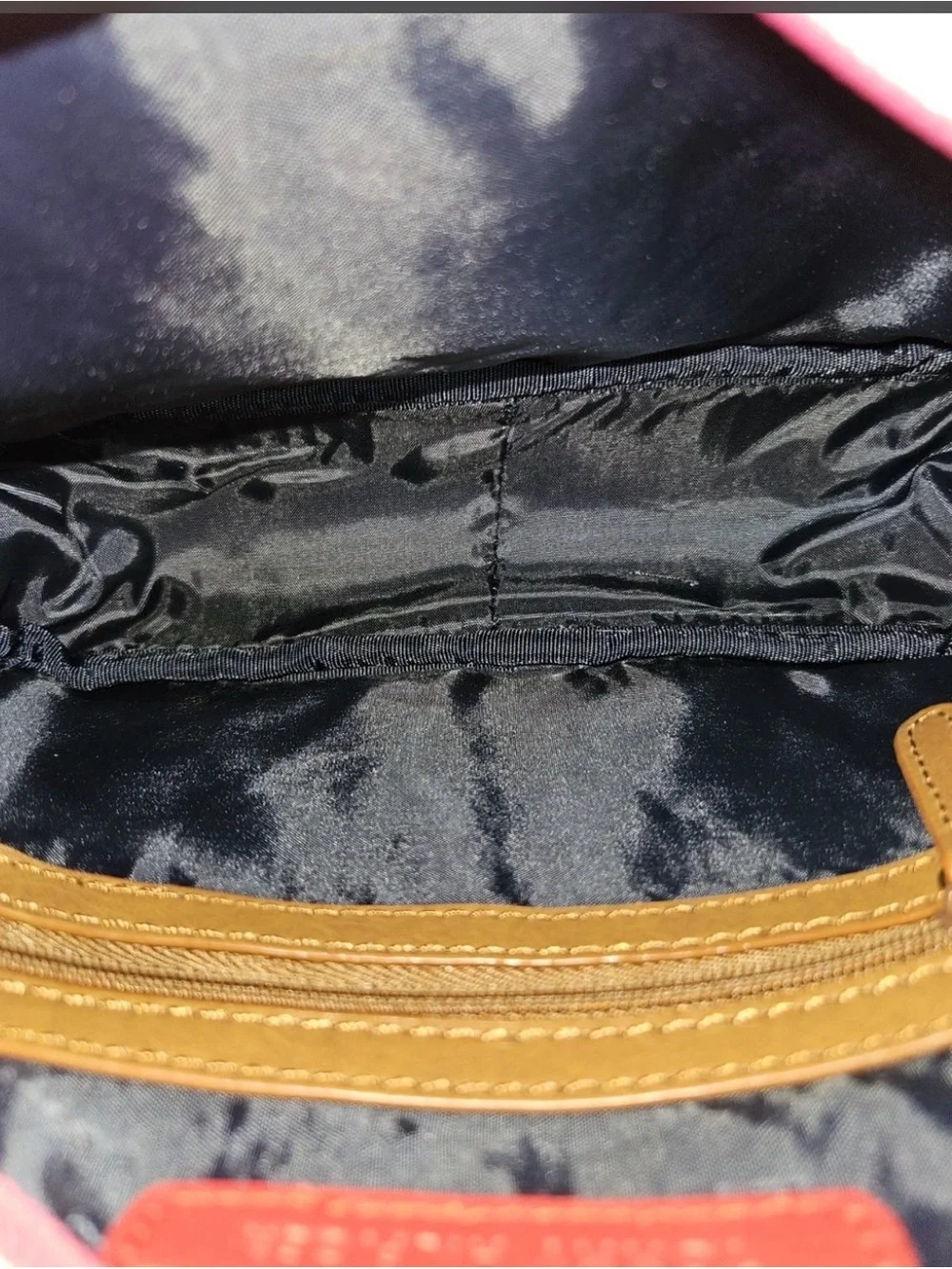 Tommy Hilfiger Pink Monogram Crossbody with Tan Trim